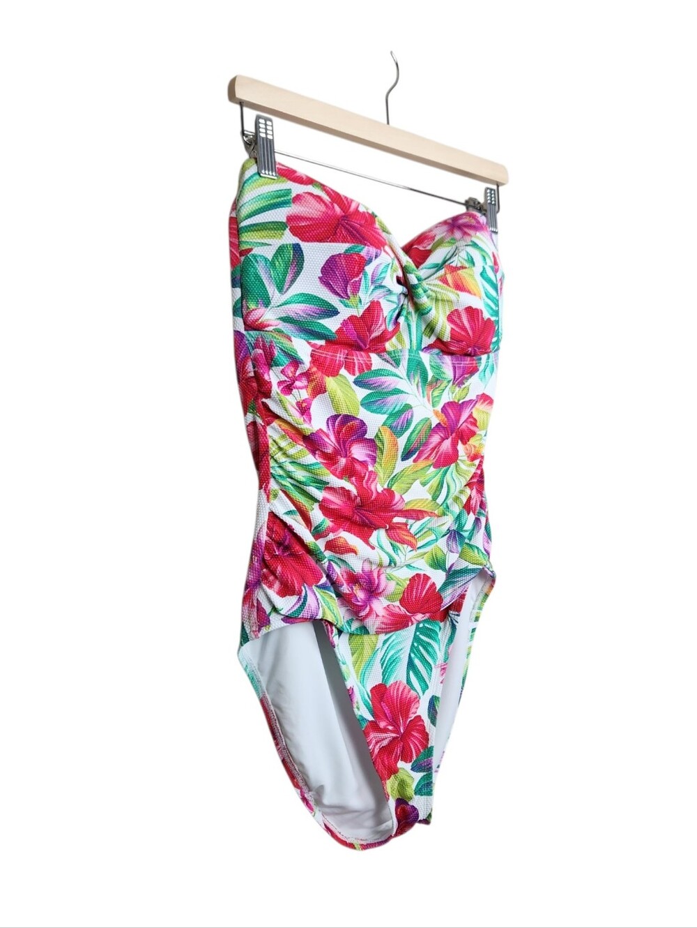 Tommy Bahama Island Cays Fiesta Bandeau One Piece Floral Swimsuit Womens Size 14 - Picture 2 of 16